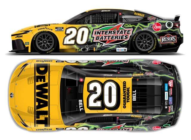1:64 Action Racing Collectibles - 2025 Toyota Camry XSE #20 Christopher Bell * DEWALT/Interstate Batteries*