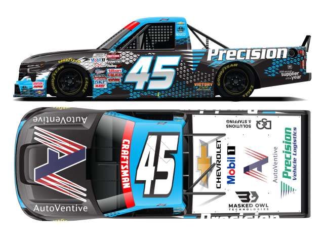 1:64 Action Racing Collectibles - 2025 Chevrolet Silverado #45 Kaden Honeycutt *AutoVentive/Precision*