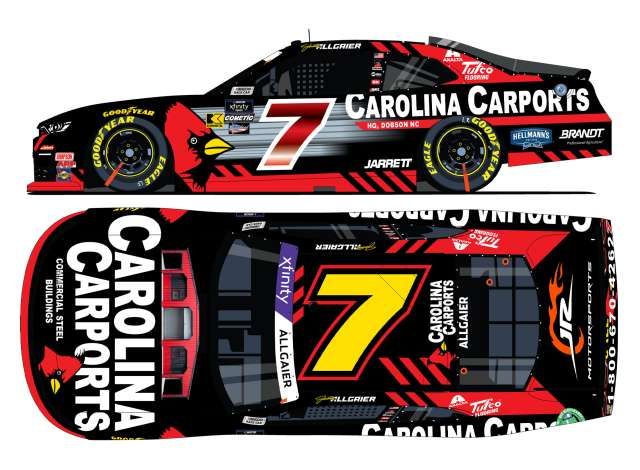 1:64 Action Racing Collectibles - 2025 Chevrolet #7 Justin Allgaier* Carolina Carports*
