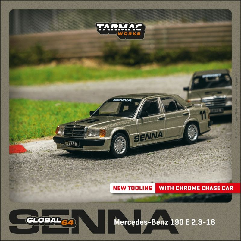1:64 Tarmac - Mercedes-Benz 190 E 2.3-16 *Ayrton Senna* Race of Champion 1984 1:64 Tarmac - Mercedes-Benz 190 E 2.3-16 *Ayrton Senna* Race of Champion 1984