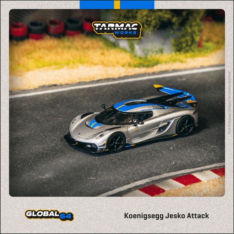 1:64 Tarmac - Koenigsegg Jesko Attack, silver 1:64 Tarmac - Koenigsegg Jesko Attack, silver