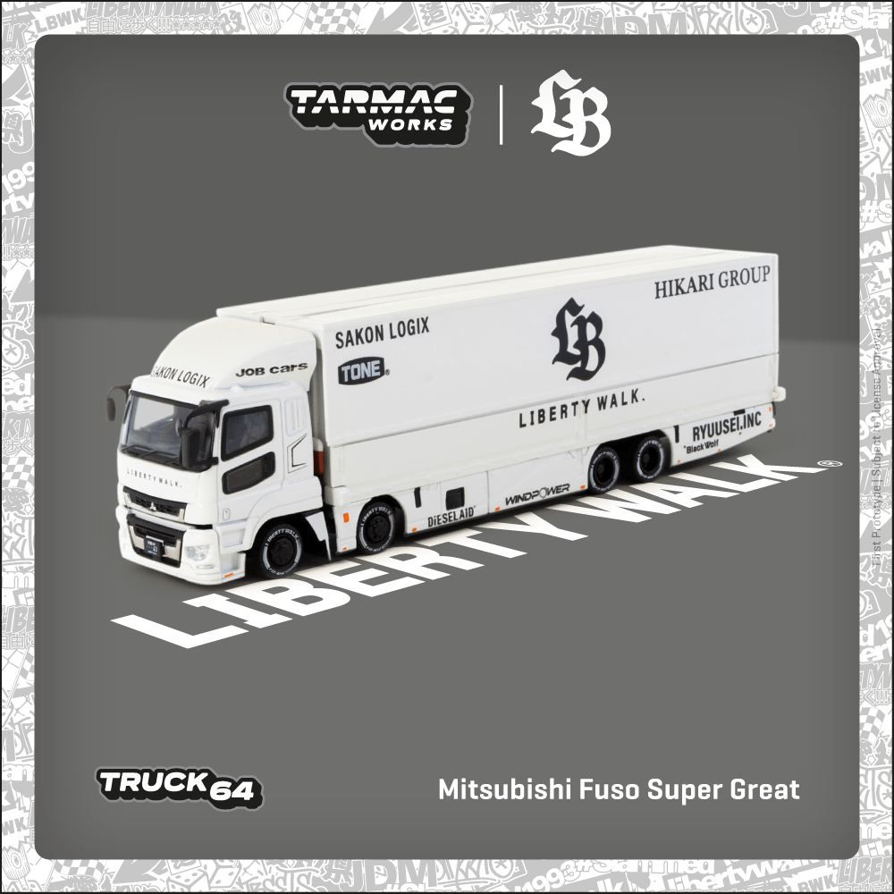 1:64 Tarmac - Mitsubishi Fuso Super Great *LB-TRUCKS*, white