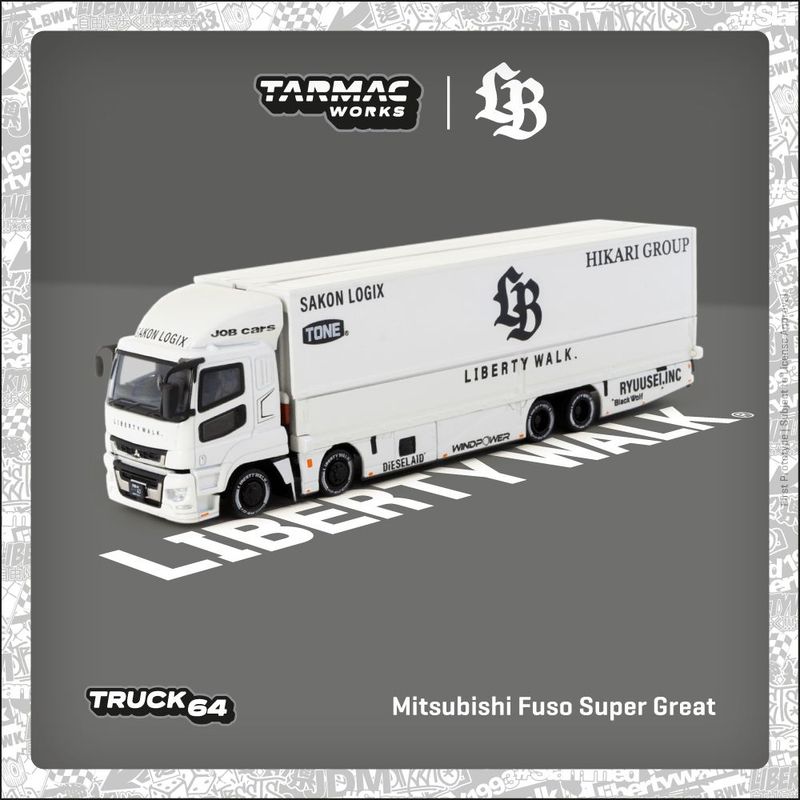 1:64 Tarmac - Mitsubishi Fuso Super Great *LB-TRUCKS*, white 1:64 Tarmac - Mitsubishi Fuso Super Great *LB-TRUCKS*, white