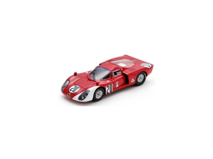 1:43 Spark - Alfa Romeo T33-2 No.20 5th 24H Daytona 1968 U. Schütz - N. Vaccarella