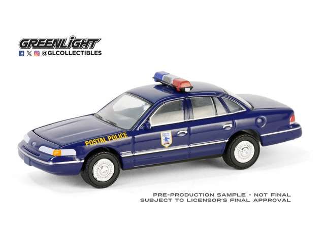 1:64 Greenlight - 1992 Ford Crown Victoria Police Interceptor - United States Postal Service (USPS)