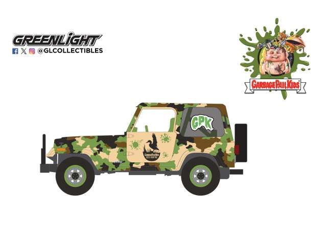 1:64 Greenlight - 1991 Jeep YJ, Duck Cal *Garbage Pail Kids Series 8*