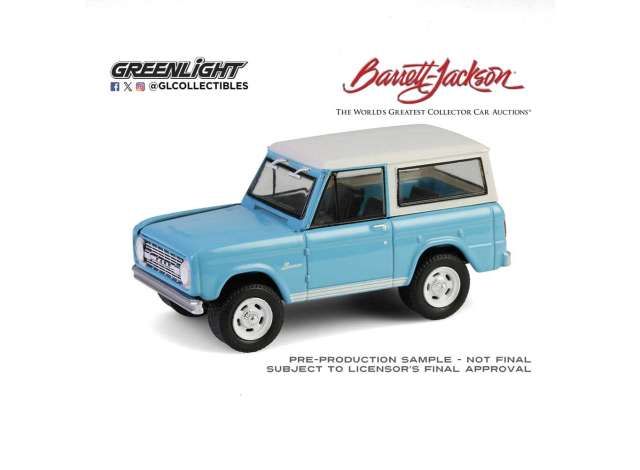 1:64 Greenlight - 1966 Ford Bronco Custom SUV *Barrett Jackson Series 15*, turquoise blue