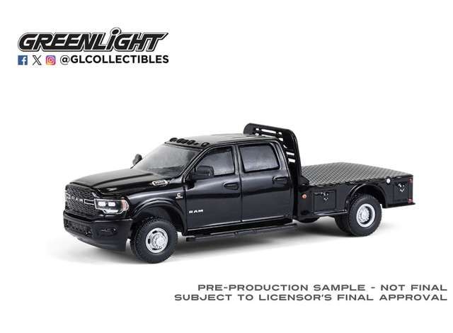 1:64 Greenlight - 2023 Ram 3500 Dually Flatbed *Dually Drivers Series 16*, black