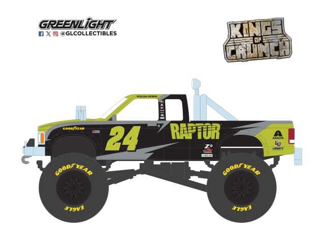 1:64 Greenlight - 1986 Chevrolet S-10 Extended Cab Monster Truck #24 *Kings of Crunch-Hendrick Motorsports*