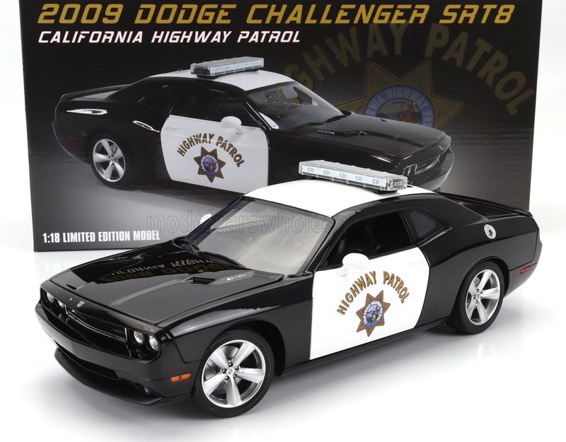 1:18 ACME - 2009 Dodge Challenger SRT8 *Chips*, black/white