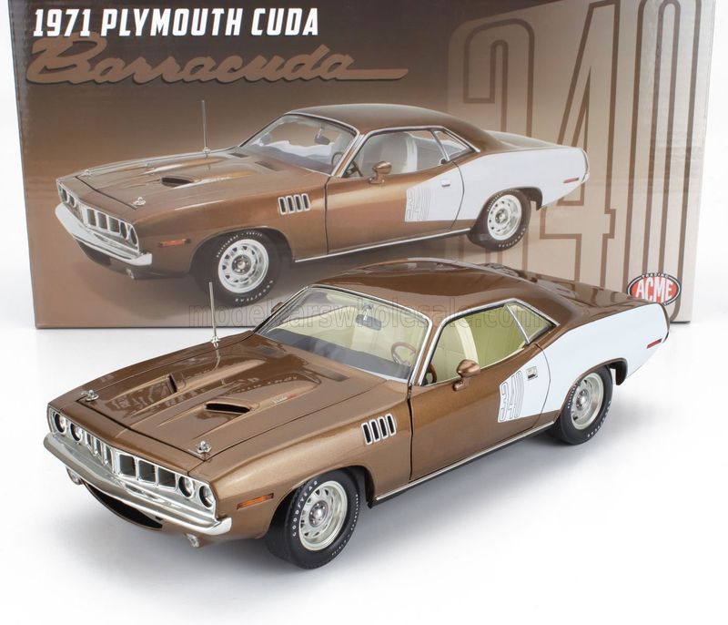 1:18 ACME - 1971 Plymouth Cuda Tahitian Walnut Metallic 1:18 ACME - 1971 Plymouth Cuda Tahitian Walnut Metallic