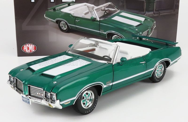 1:18 ACME - 1972 Oldsmobile 442 W-30 Convertible Radiant Green 1:18 ACME - 1972 Oldsmobile 442 W-30 Convertible Radiant Green