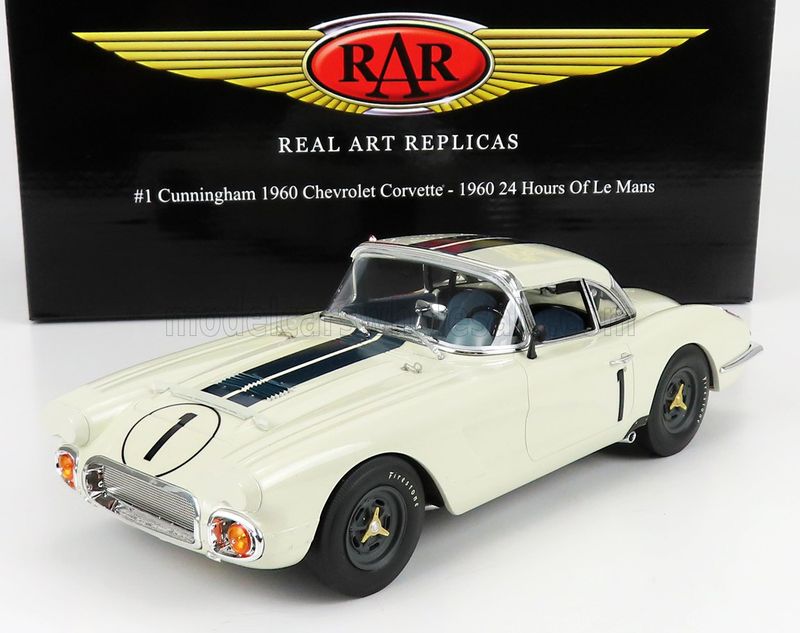 1:18 ACME - #1 Cunningham 1960 Chevrolet Corvette - 1960 24 Hours of Le Mans 1:18 ACME - #1 Cunningham 1960 Chevrolet Corvette - 1960 24 Hours of Le Mans