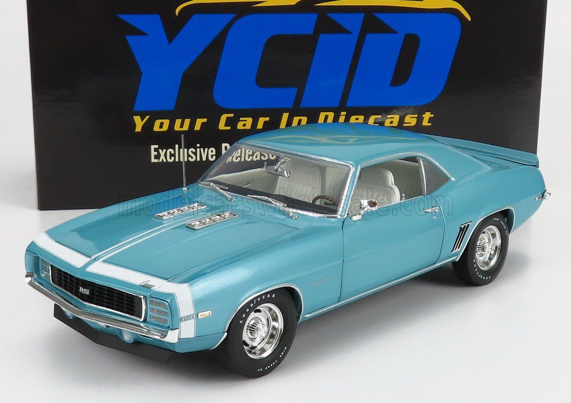 1:18 YCID - 1969 Chevrolet Camaro RS350 Light Blue Metallic