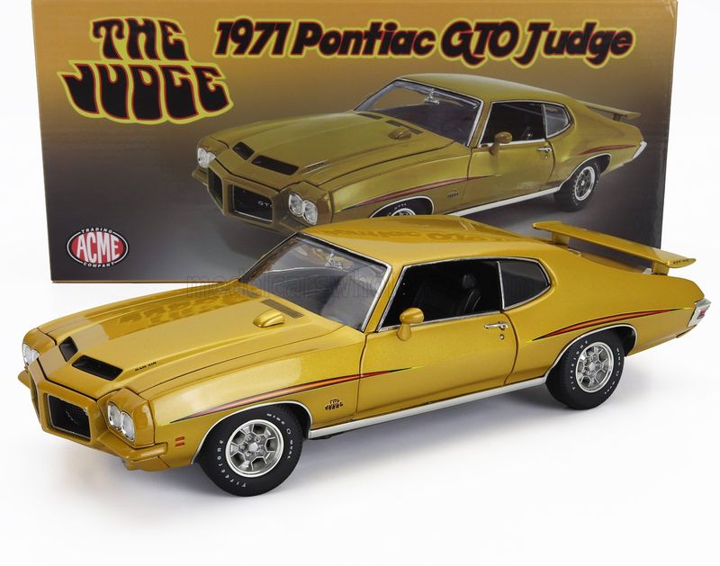 1:18 ACME - 1971 Pontiac GTO Judge Quezal Gold 1:18 ACME - 1971 Pontiac GTO Judge Quezal Gold