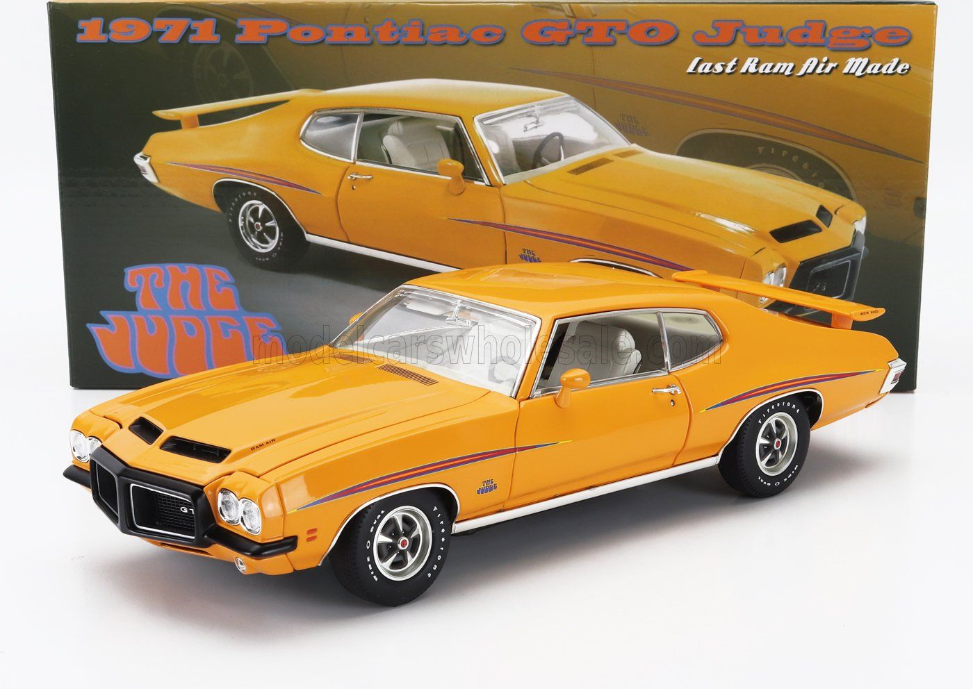 1:18 ACME - 1971 Pontiac GTO Judge - Last Ram Air Made Orbit Orange