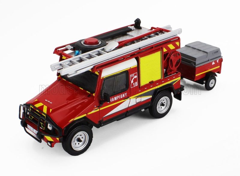1:43 Hechette - UMM - ALTER 4x4 FIRE ENGINE WITH TRAILER 1989 1:43 Hechette - UMM - ALTER 4x4 FIRE ENGINE WITH TRAILER 1989
