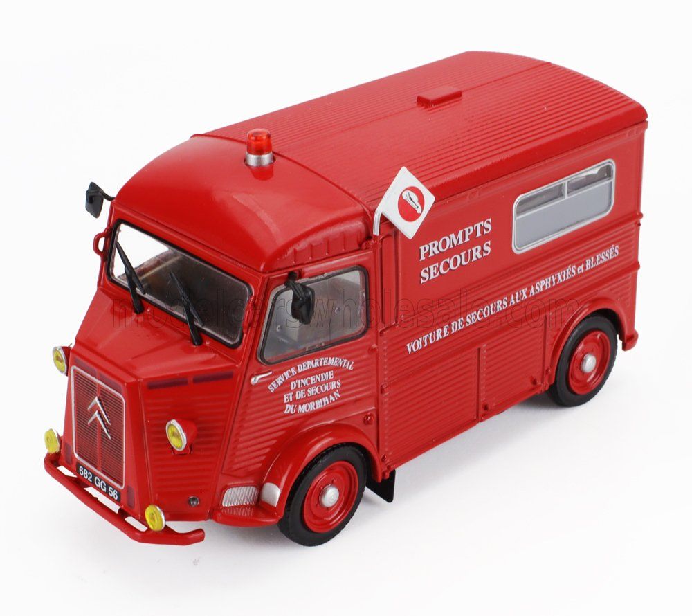 1:43 Hechette - CITROEN - TYPE H VAN VOITURE DE SECOURS AUX ASPHYXIES ET BLESSES FIRE ENGINE 1968