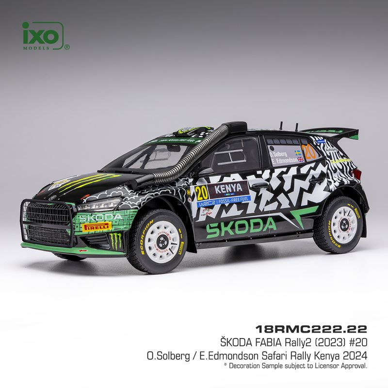 1:18 Ixo - Skoda Fabia Rally2 #22 Safari Rallye Kenia O.Solberg E.Edmondson