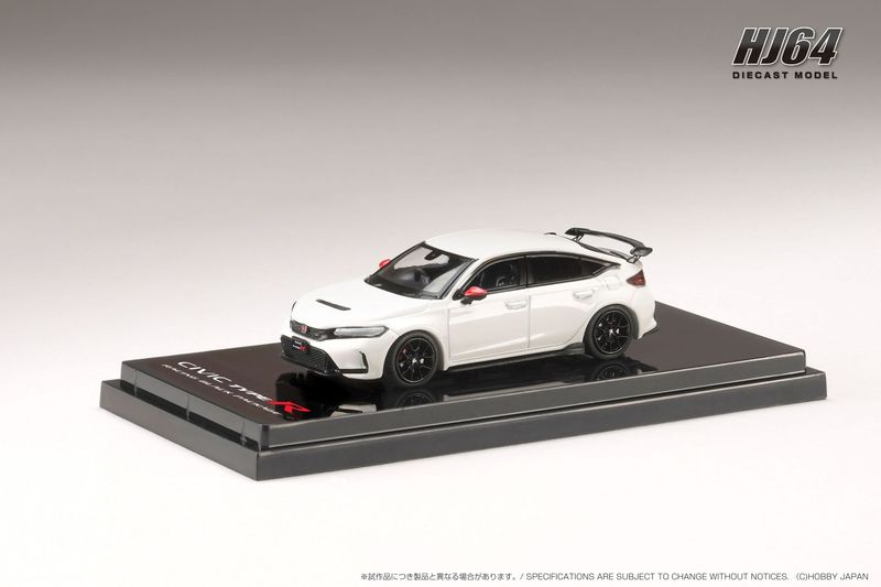 1:64 Hobby Japan - Honda Civic Type R (FL5), Racing Black Package/Genuine Optional Parts with tailgate spoiler, championship white 1:64 Hobby Japan - Honda Civic Type R (FL5), Racing Black Package/Genuine Optional Parts with tailgate spoiler, championship white
