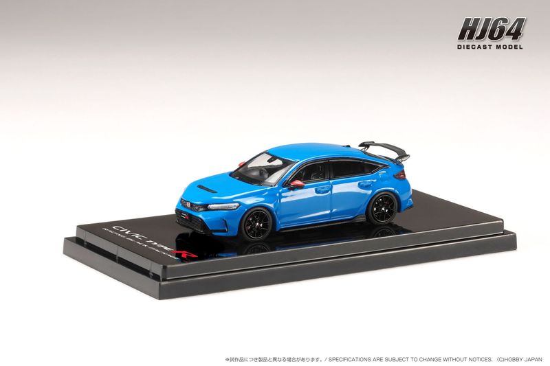 1:64 Hobby Japan - Honda Civic Type R (FL5), Racing Black Package/Genuine Optional Parts with tailgate spoiler, racing blue pearl 1:64 Hobby Japan - Honda Civic Type R (FL5), Racing Black Package/Genuine Optional Parts with tailgate spoiler, racing blue pearl