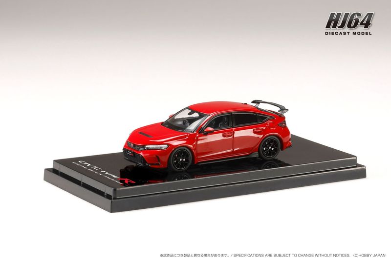 1:64 Hobby Japan - Honda Civic Type R (FL5), Racing Black Package/Genuine Optional Parts with tailgate spoiler, flame red 1:64 Hobby Japan - Honda Civic Type R (FL5), Racing Black Package/Genuine Optional Parts with tailgate spoiler, flame red