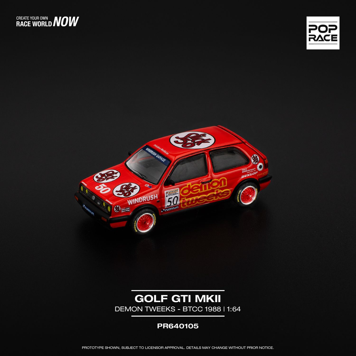 1:64 Pop Race Limited - 1988 Volkswagen Golf GTi MKII *Demon Tweeks BTCC*