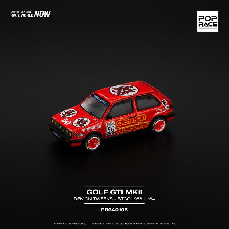 1:64 Pop Race Limited - 1988 Volkswagen Golf GTi MKII *Demon Tweeks BTCC* 1:64 Pop Race Limited - 1988 Volkswagen Golf GTi MKII *Demon Tweeks BTCC*