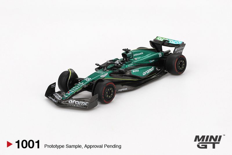 1:64 Mini GT - 2024 Aston Martin AMR24 #18 Lance Stroll Bahrain GP 1:64 Mini GT - 2024 Aston Martin AMR24 #18 Lance Stroll Bahrain GP