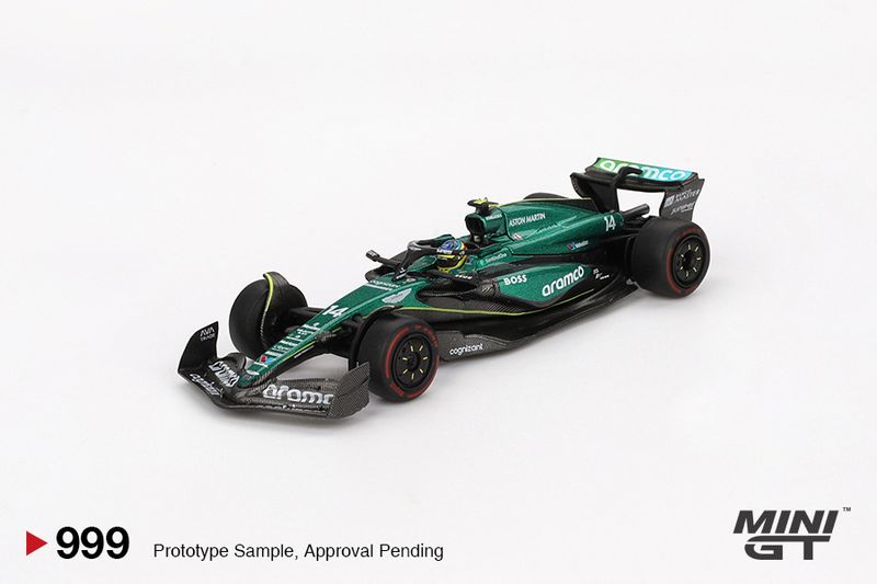1:64 Mini GT - 2024 Aston Martin AMR24 #14 Fernando Alonso Bahrain GP 1:64 Mini GT - 2024 Aston Martin AMR24 #14 Fernando Alonso Bahrain GP