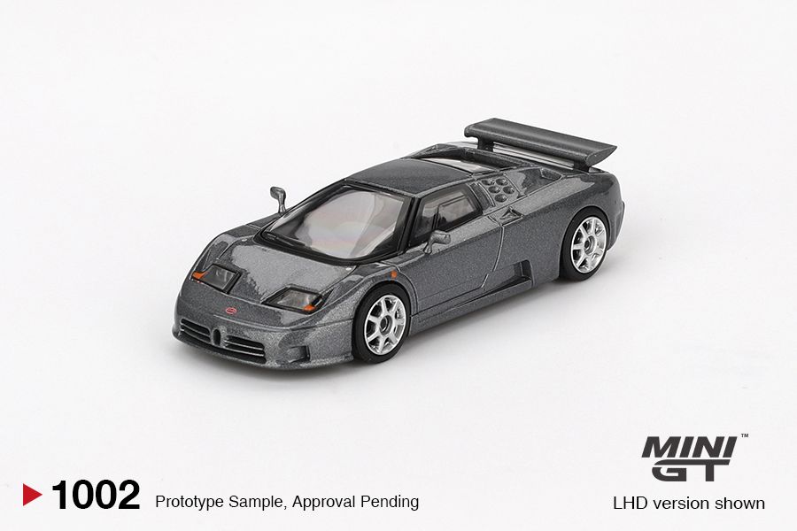 1:64 Mini GT - 1995 Bugatti EB110 Super Sport, grigio scuro