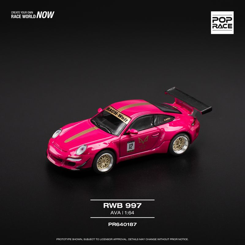1:64 Pop Race Limited - Porsche 997 RWB *AVA*, pink 1:64 Pop Race Limited - Porsche 997 RWB *AVA*, pink