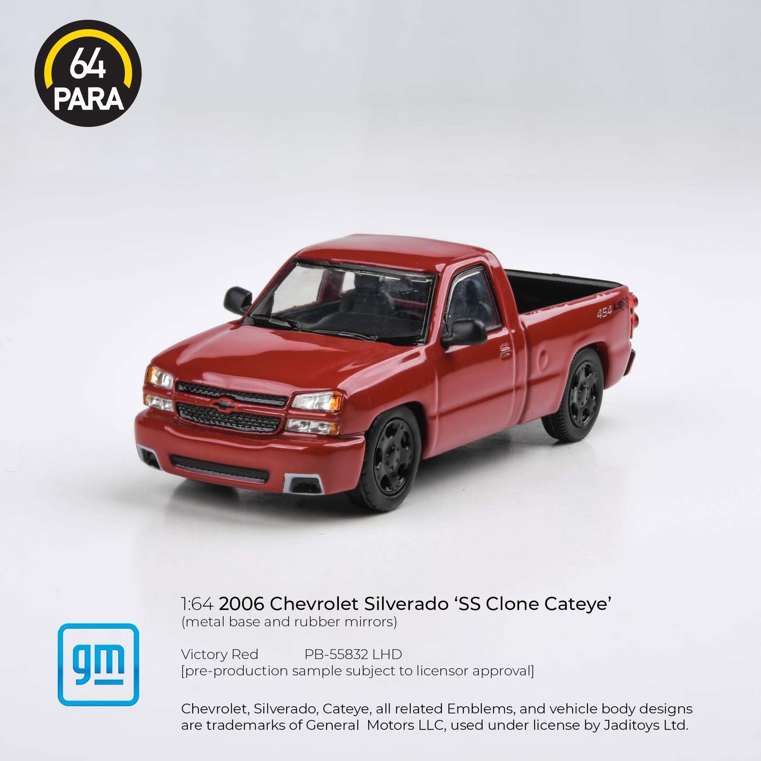 1:64 Para64 - 2006 Chevrolet Silverado Single Cab *Left hand drive*, victory red