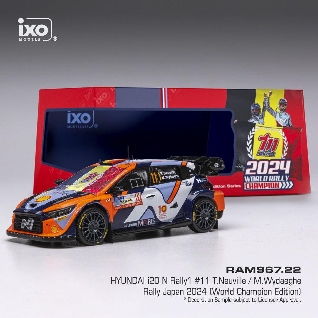 1:43 Ixo - Hyundai i20 N Rally1 #11 Rally Japan T.Neuville M.Wydaeghe