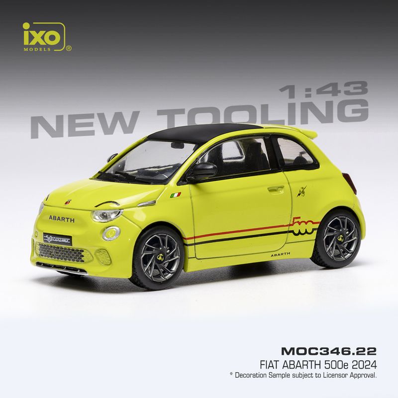 1:43 Ixo - 2024 Fiat 500e Abarth gelb 1:43 Ixo - 2024 Fiat 500e Abarth gelb
