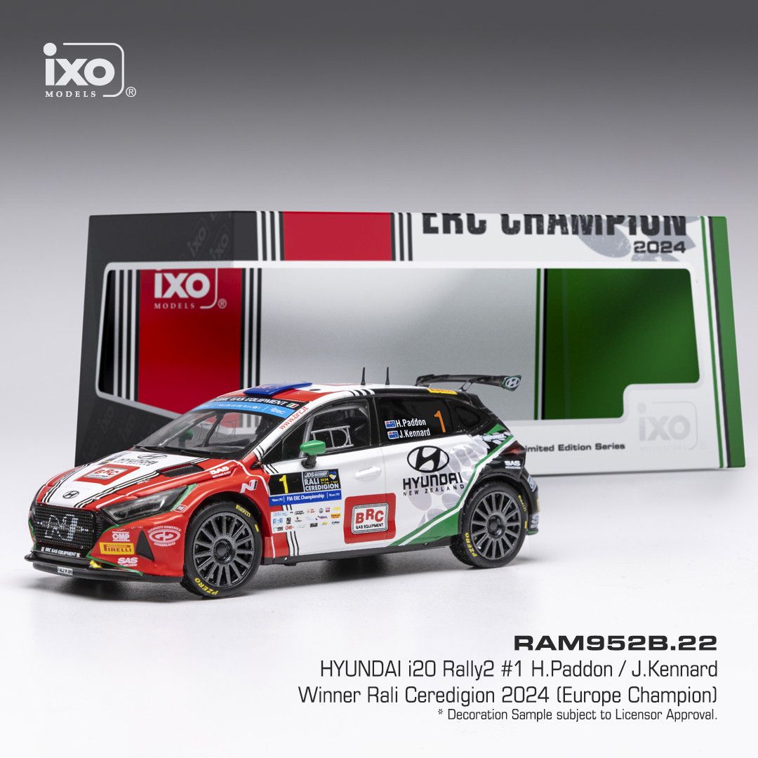 1:43 Ixo - Hyundai i20 N Rally 2 #1 Rali Ceredigion H.Paddon J.Kennard