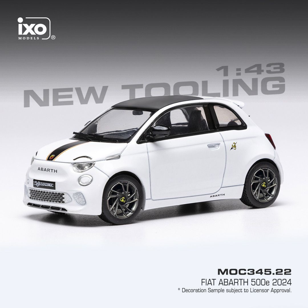 1:43 Ixo - 2024 Fiat 500e Abarth weiss