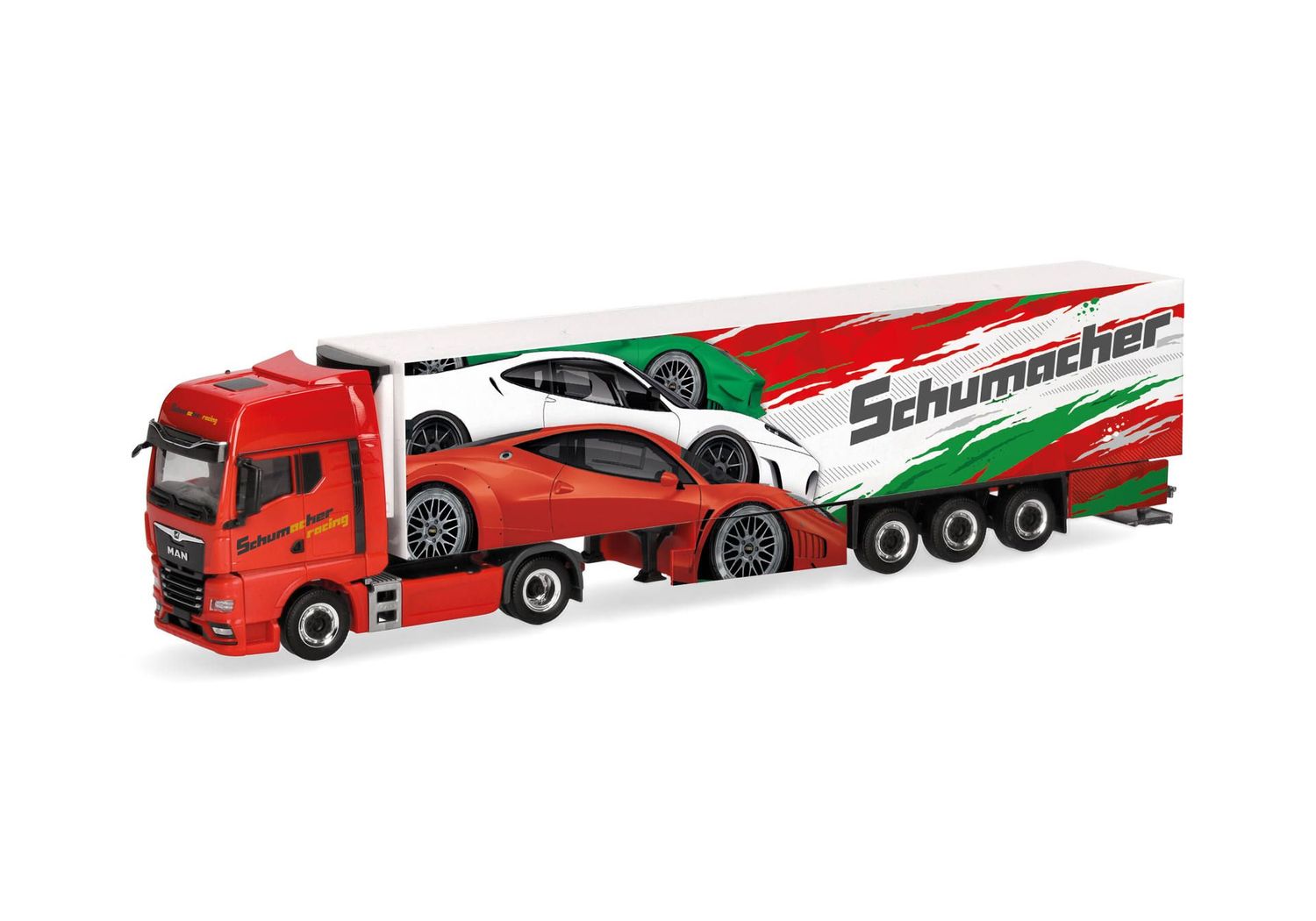 1:87 Herpa - MAN TGX GX Kühlkoffer-Sattelzug "Schumacher"