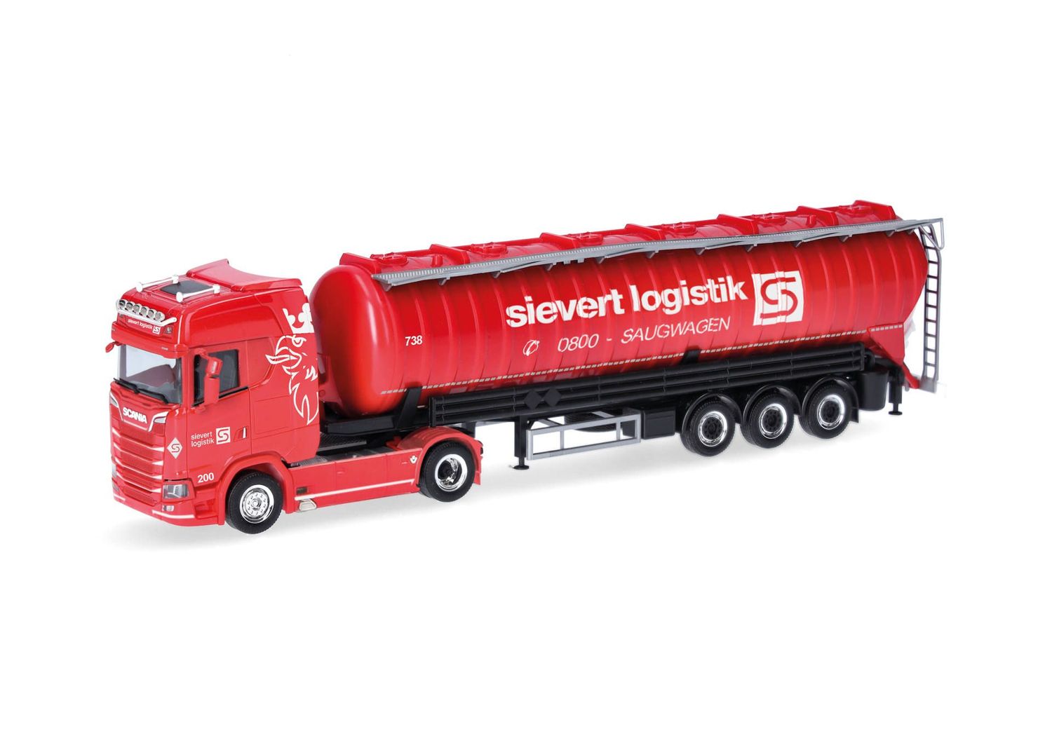 1:87 Herpa - Scania CS 20 HD Saugsilo-Sattelzug "Sievert Logistik"