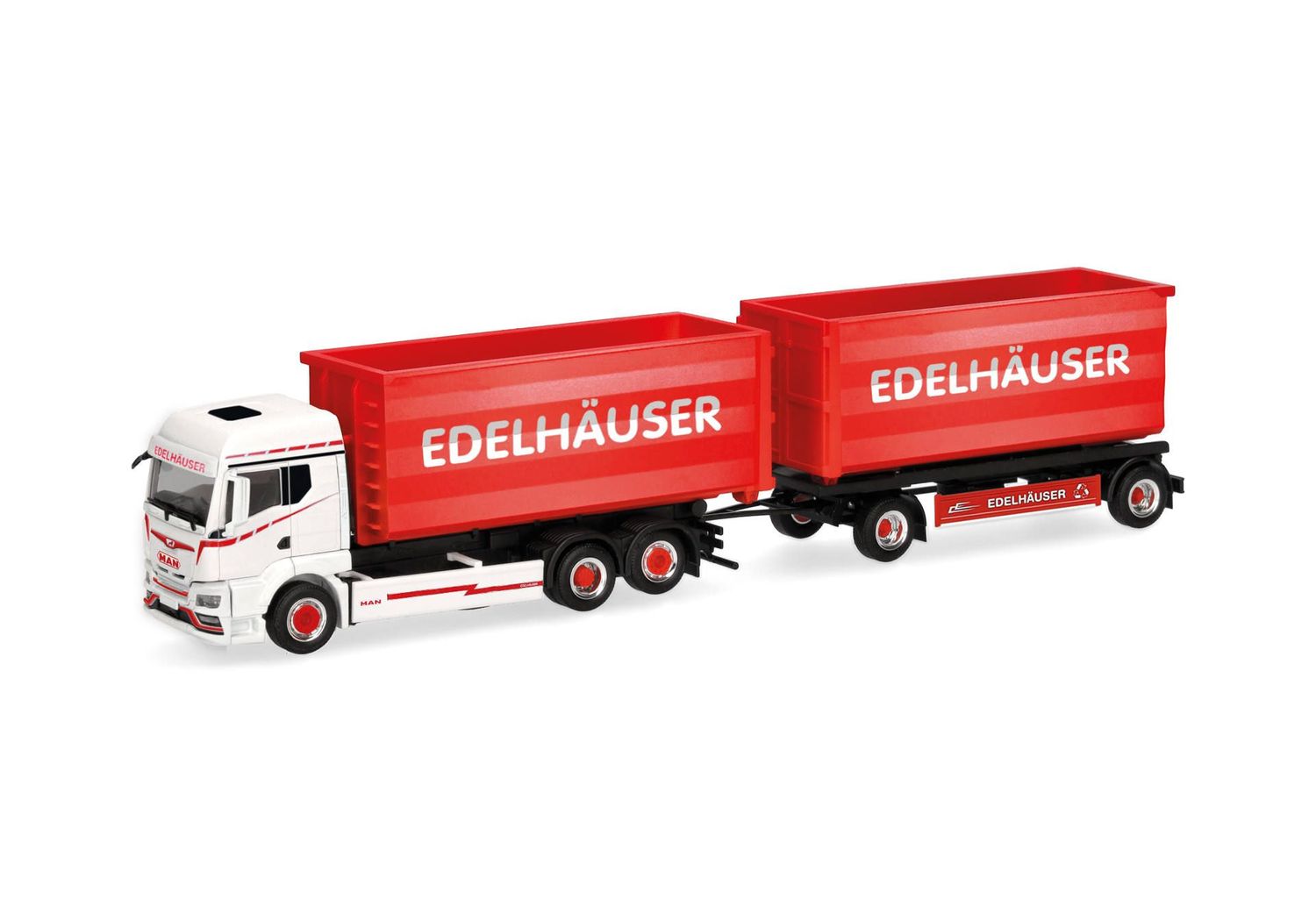 1:87 Herpa - MAN TGS TM Abrollmulden-Hängerzug "Edelhäuser"