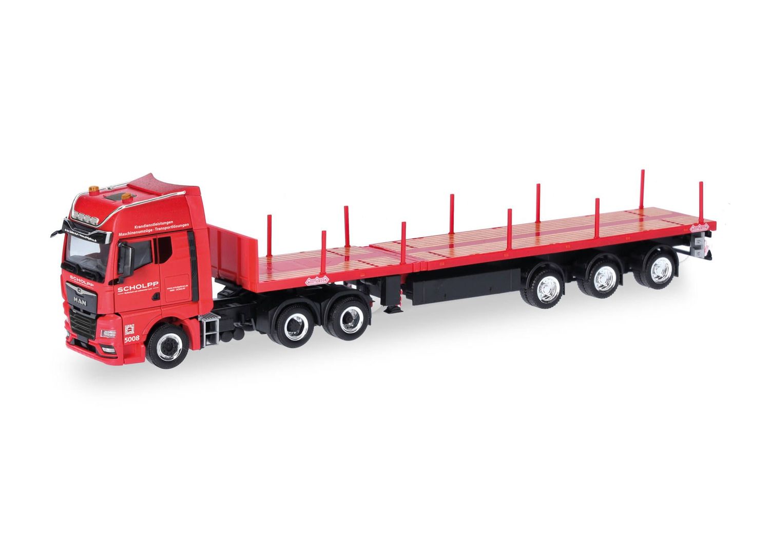 1:87 Herpa - MAN TGX GX Teletrailer-Sattelzug "Scholpp"