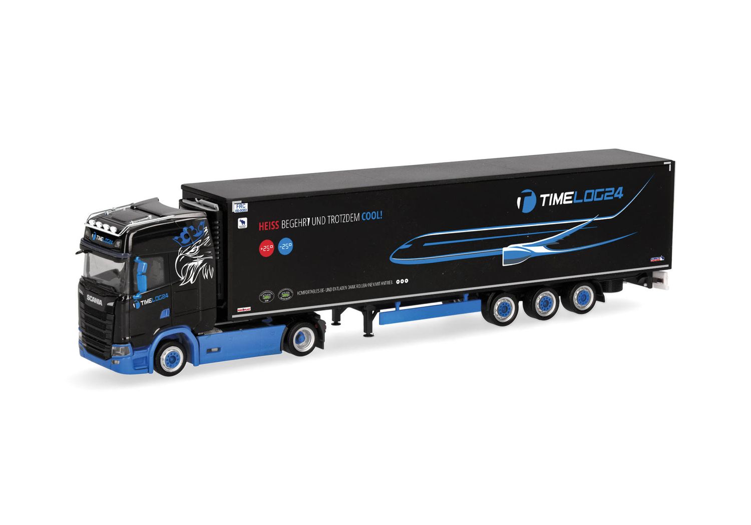 1:87 Herpa - Scania CS 20 HD Kühlkoffer-Sattelzug "timelog24"