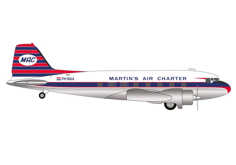 1:200 Herpa Wings - Martin's Air Charter Douglas DC-3 - PH-MAA 1:200 Herpa Wings - Martin's Air Charter Douglas DC-3 - PH-MAA