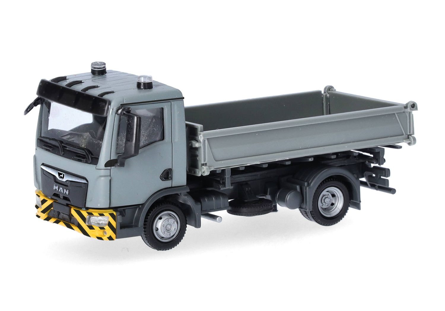 1:87 Herpa - MAN TGL CC Dreiseitenkipper grau/gelb