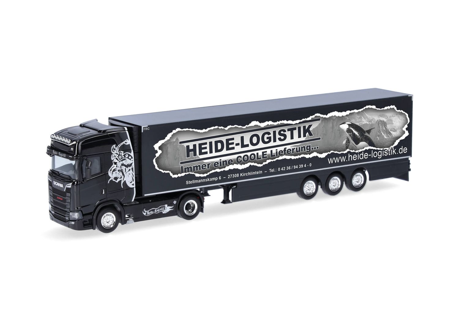 1:87 Herpa - Scania CS 20 HD Kühlkoffer-Sattelzug "Heide Logistik"