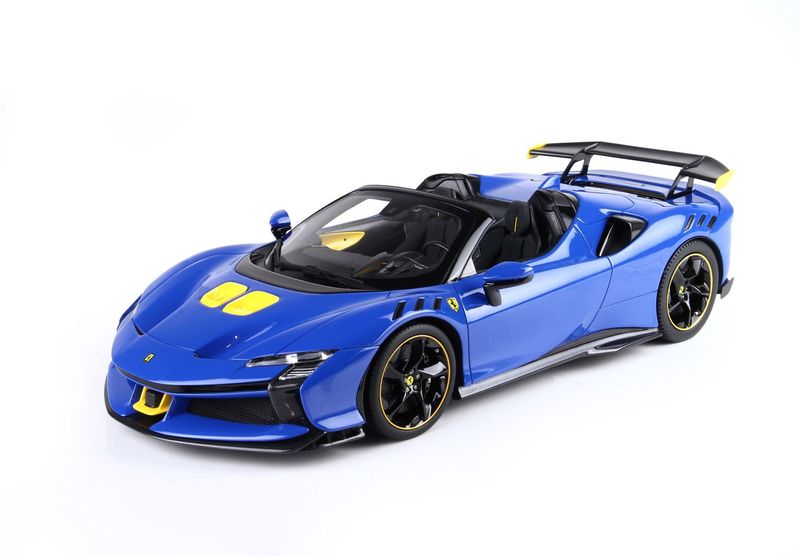 1:12 BBR - Ferrari SF90XX Stradale spider Azzurro Dino - Yellow 1:12 BBR - Ferrari SF90XX Stradale spider Azzurro Dino - Yellow
