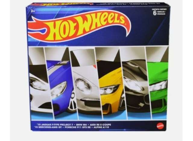 1:64 Hot Wheels - European Theme Multipack set 6-pack in deluxe packaging