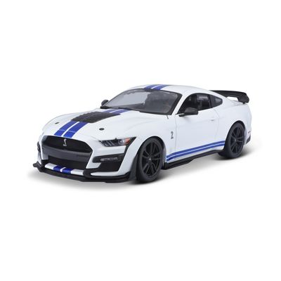 1:18 Maisto - 2020 Ford Mustang Shelby GT500 White Blue *Reproduktion* 1:18 Maisto - 2020 Ford Mustang Shelby GT500 White Blue *Reproduktion*