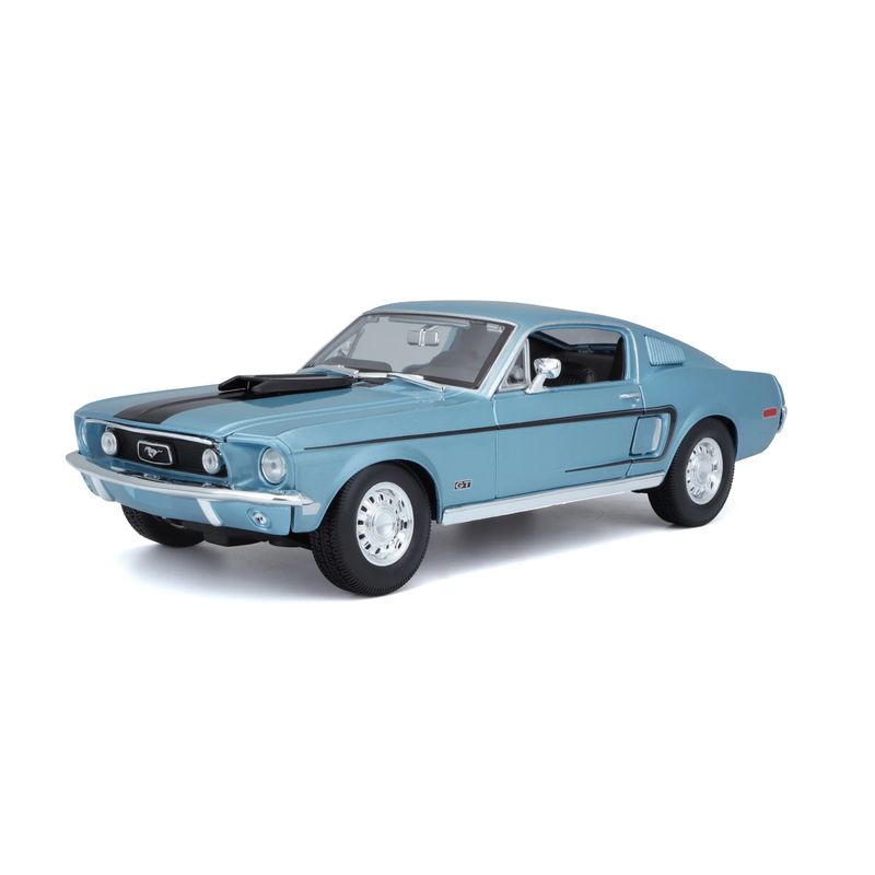 1:18 Maisto - 1968 Ford Mustang GT Cobra Jet Light Blue *Reproduktion* 1:18 Maisto - 1968 Ford Mustang GT Cobra Jet Light Blue *Reproduktion*