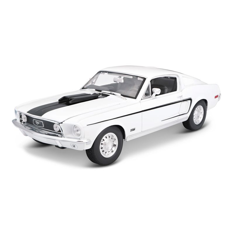 1:18 Maisto - 1968 Ford Mustang GT Cobra Jet White *Reproduktion* 1:18 Maisto - 1968 Ford Mustang GT Cobra Jet White *Reproduktion*